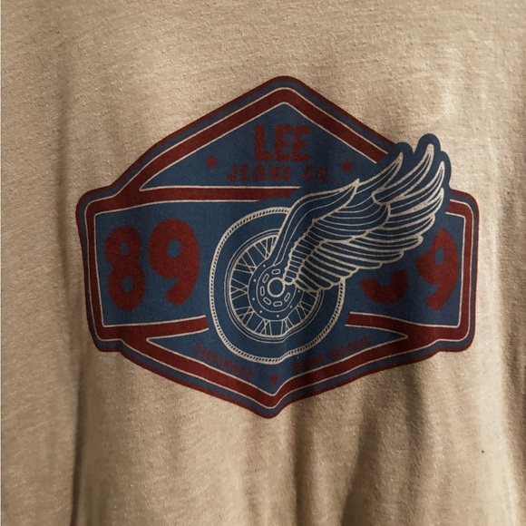 Lee Men's Cream Graphic T-Shirt - Picture 2 of 3